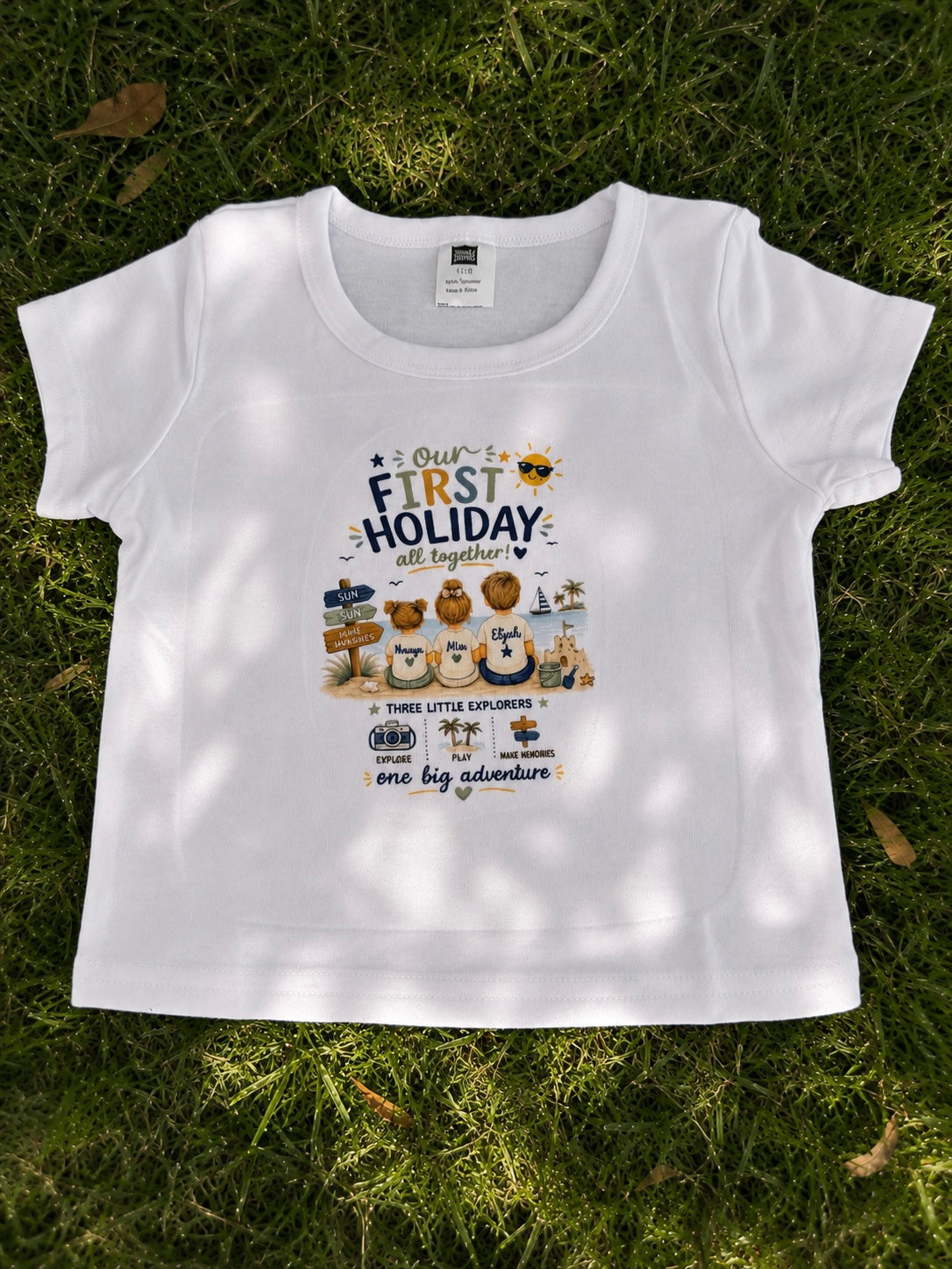 Personalised Our First Holiday T-Shirt