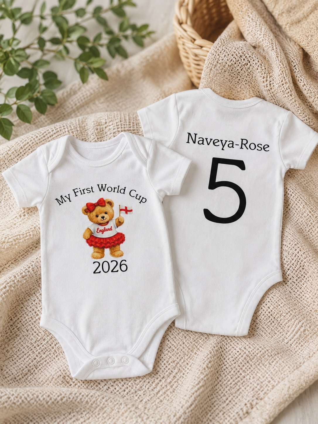 Personalised Baby Vest My First World Cup