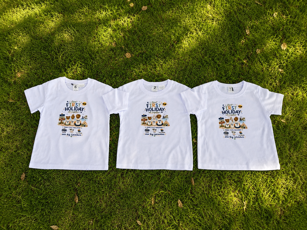 Personalised Our First Holiday T-Shirt