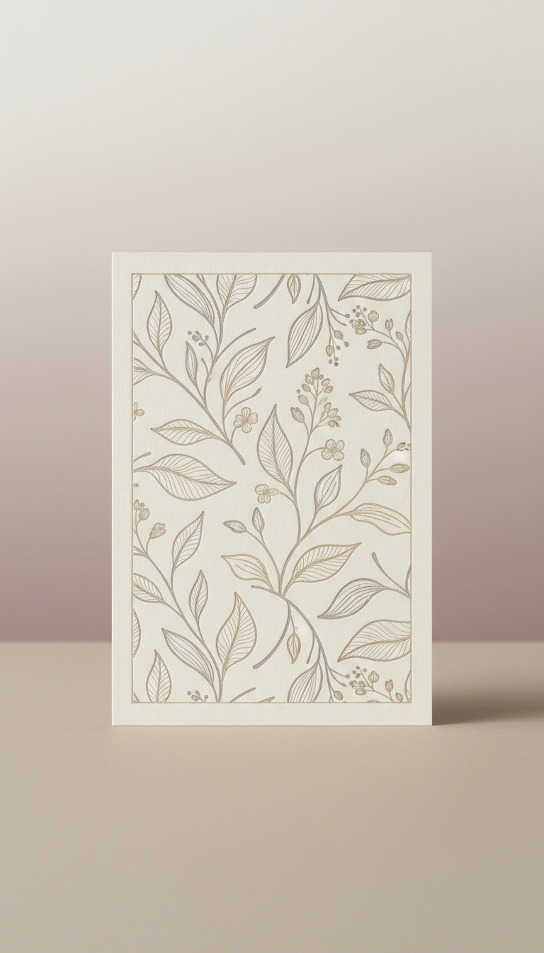 Personalized Botanical Motif Gift Card