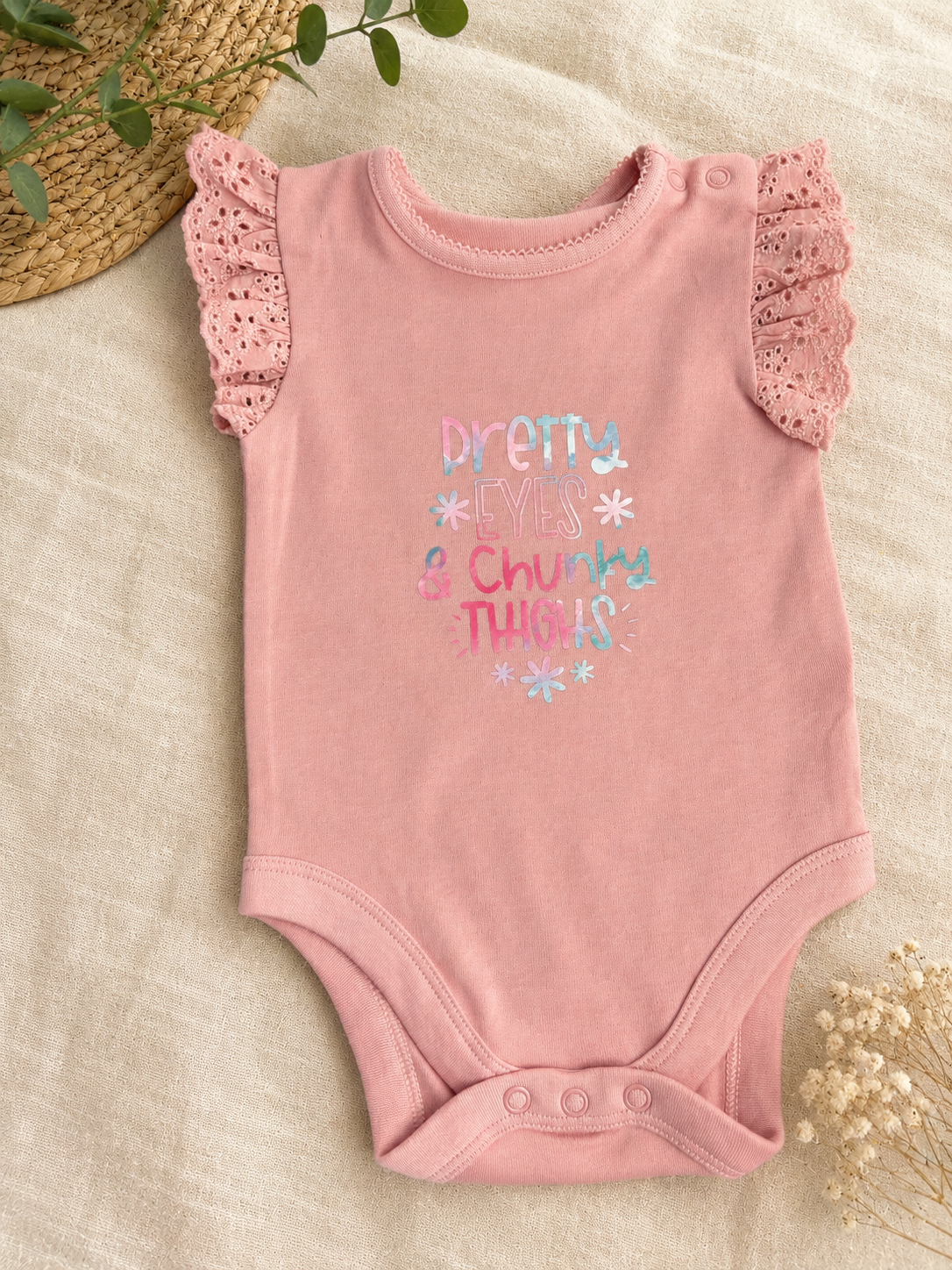 Pretty Eyes & Chunky Thighs Baby Bodysuit